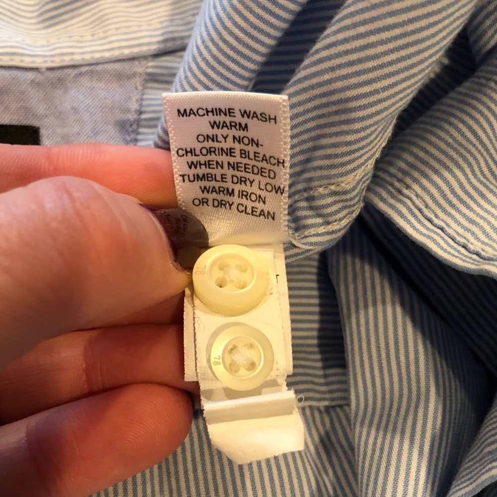 Light Blue Lined Button Down Men’s Work Shirt - image 6